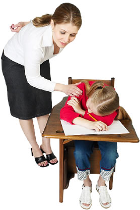 Tutor and Child - Managing behaviour is vital to the learning process.